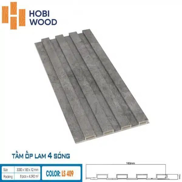 Tấm ốp 4 sóng thấp Hobiwood - Hình ảnh 3