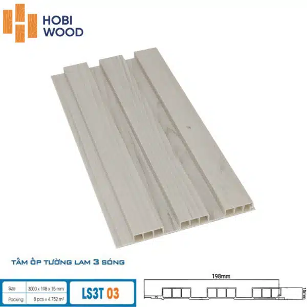 Tấm ốp 3 sóng thấp Hobiwood - Hình ảnh 9