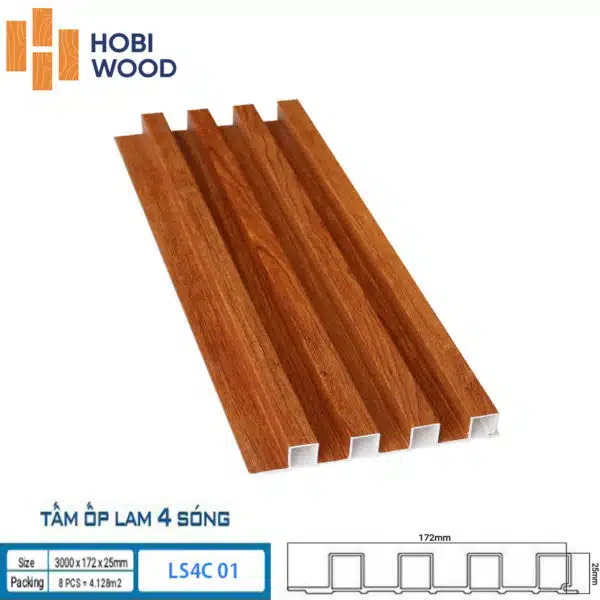 Tấm ốp 4 sóng cao Hobiwood - Hình ảnh 9