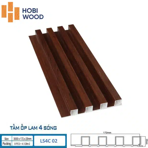 Tấm ốp 4 sóng cao Hobiwood - Hình ảnh 8