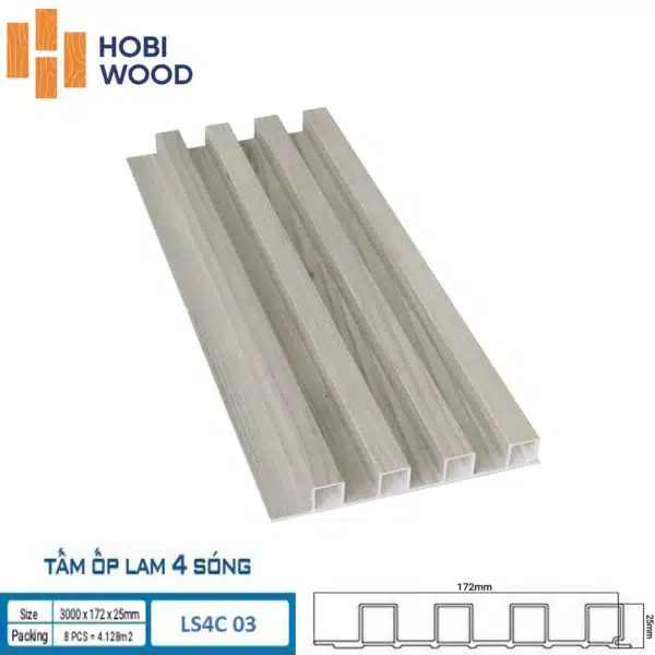 Tấm ốp 4 sóng cao Hobiwood - Hình ảnh 7