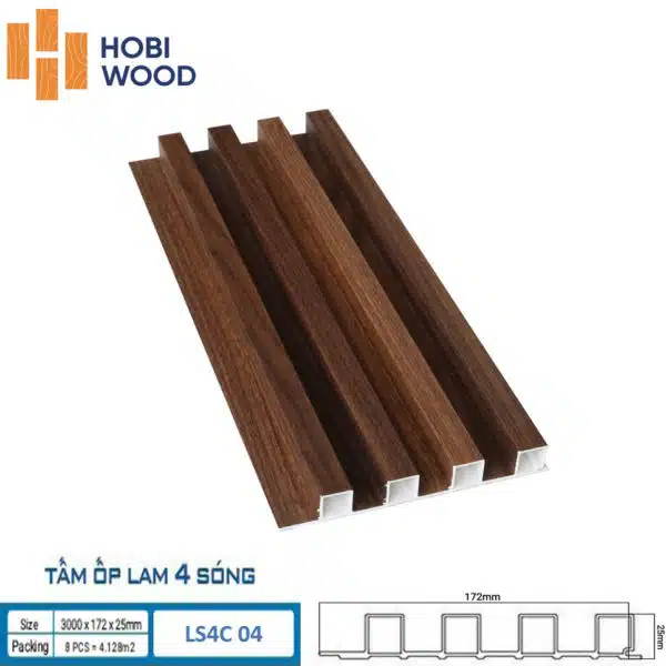 Tấm ốp 4 sóng cao Hobiwood - Hình ảnh 6