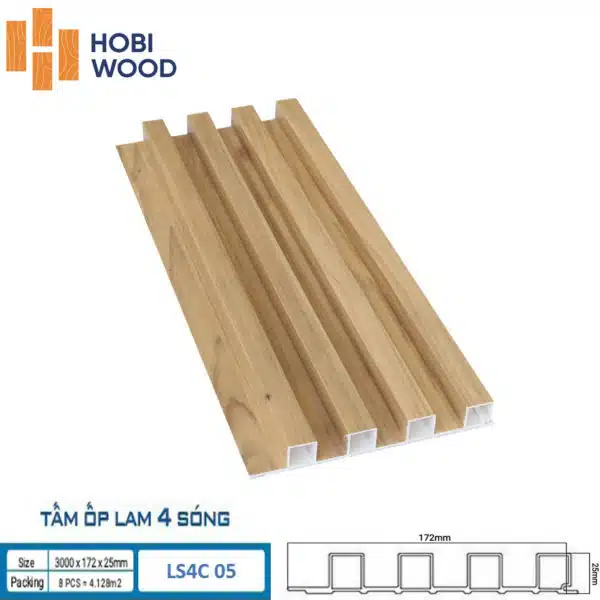 Tấm ốp 4 sóng cao Hobiwood