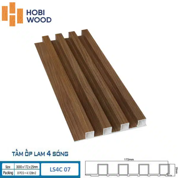 Tấm ốp 4 sóng cao Hobiwood - Hình ảnh 4