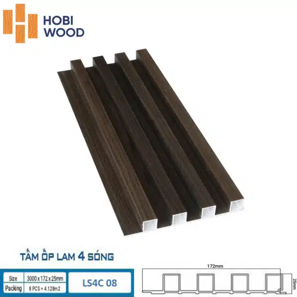 Tấm ốp 4 sóng cao Hobiwood - Hình ảnh 3