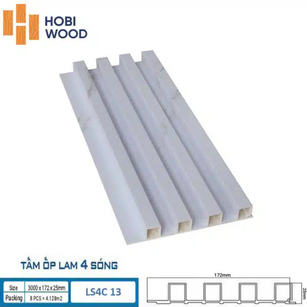 Tấm ốp 4 sóng cao Hobiwood - Hình ảnh 2